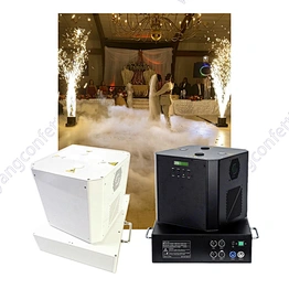 wedding Spinning Dual Mini Double Rotate 1300w Dmx Spin Sparkler Dry Ice Special Effect Stage Dj Rotating Cold Spark Machine