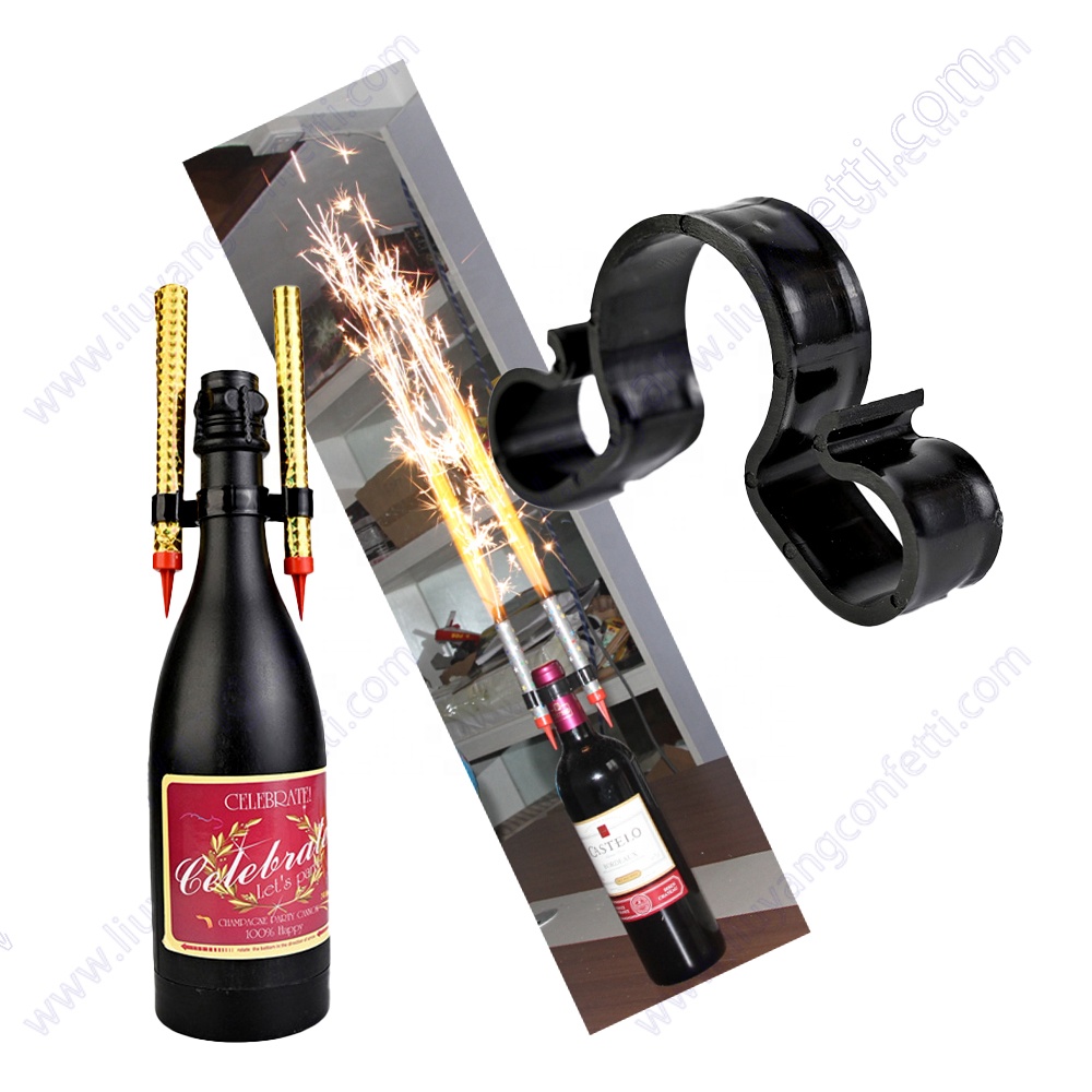 Top Party Double Nightclub Safety Single Plastic Birthday Candle Firework Champagne Bottle Sparkler Clip Holder Ice Fountain
