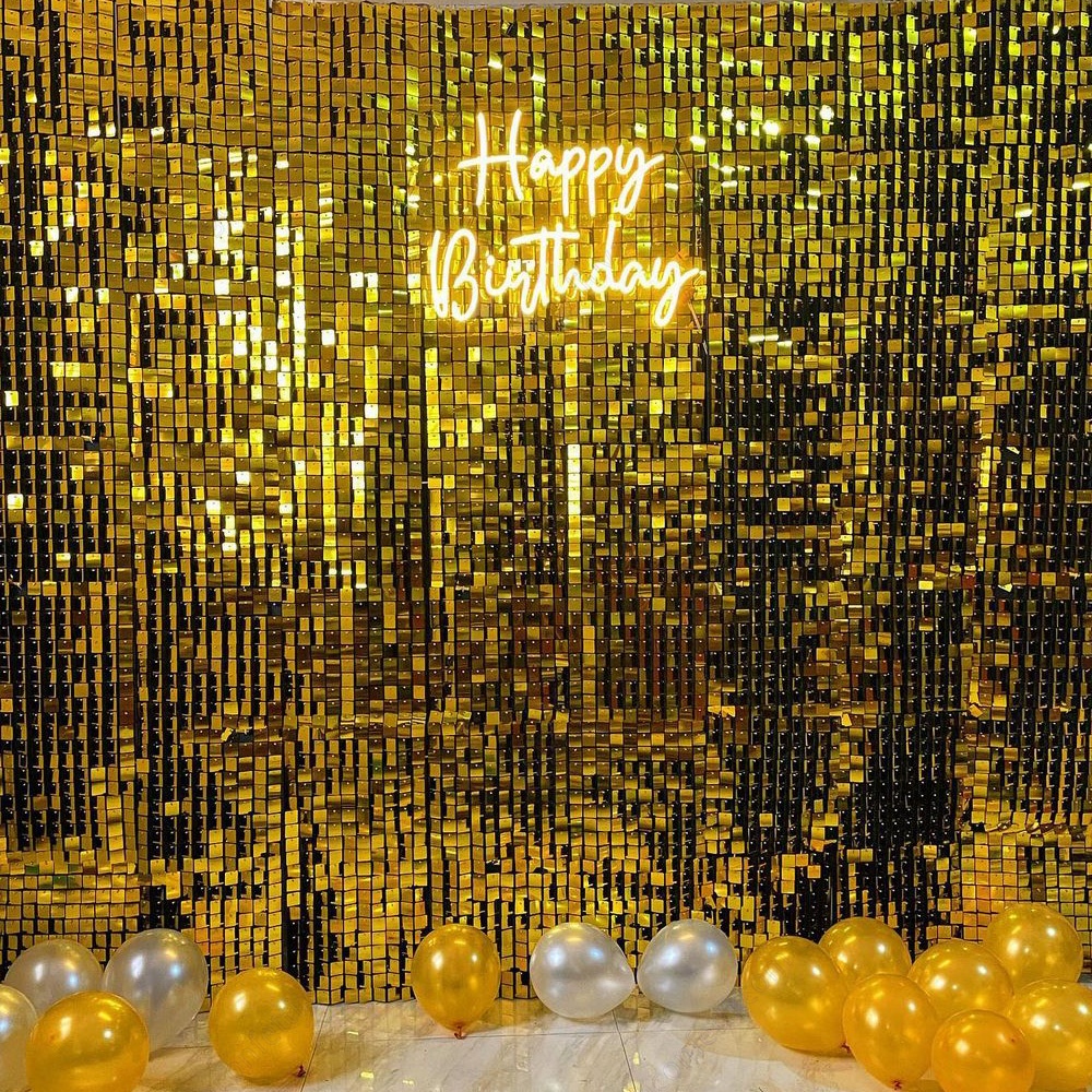 sequin wall backdrop for birthday party decoration multi color shimmer wall panel