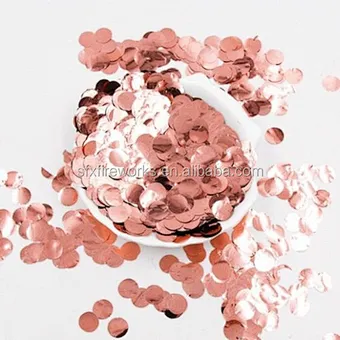 Throwing 1cm 2.5cm Metallic Round Foil Glitter Bulk Rose Gold Confetti for balloon wedding Birthday Party Decor Table event