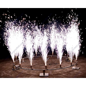 Hot sale remote control 360 degree spinning pyro indoor cold fireworks firing systems for wedding decoration