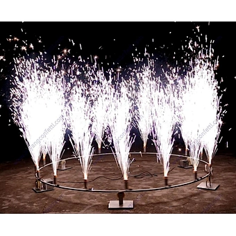 Hot sale remote control 360 degree spinning pyro indoor cold fireworks firing systems for wedding decoration
