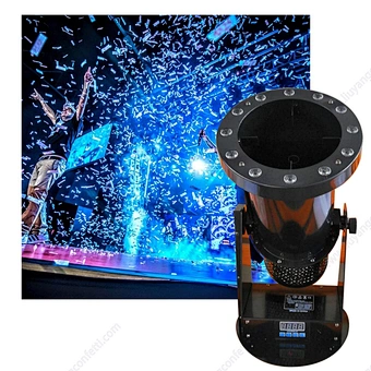 Wholesale RGB LED 1200W DMX Electric Remote Control Party Confetti Cannon Machine Wedding Confetti Jet Colorful Paper Cannons