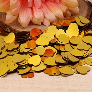 gold shine sparkle love heart wedding favor table decoration color paper confetti for wedding valentine birthday party
