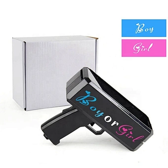 Gender Reveal Party Boy & Girl Baby Shower Confetti Cannon Spit Card Gun Spray Card Cannon Gender Reveal Party Supplies