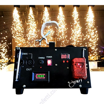 Stage Pyrotechnic Factory Electric Fire Indoor Firework Dmx 512 Fuochi D'artificio Cold Spark Fountain Wedding Sparkler Machine