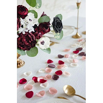 High Quality Silk 100pcs Wedding Decoration Confetti Girl Scatter Table Centerpieces Aisle Party Dinner Home Rose Flower Petal