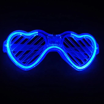 Holiday Shutter Shades Neon EL Wire LED Flashing Glasses Light Up glow Glasses Cold Light Luminous Club Concert Party Glasses