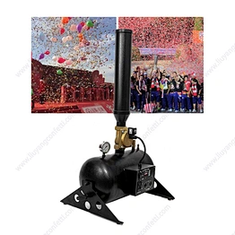 Paper Stage Filling Fabriquer Big Stadium Shot 25m Dmx512 Remote Control Streamer Cannon Co2 Confetty Blower Confetti Machine