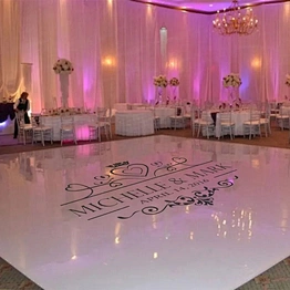 Self Adhesive White Wrap Plain Decoration Party Decor Removable Sticker Custom Name Date Diy Wedding Dance Floor Decal Carpet