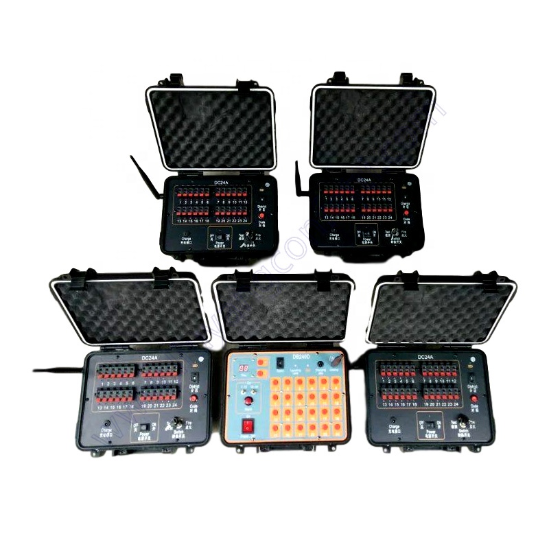 48 to 240 Cue 24 channels sequencer remote wire control Pyrotechnic ignition fireworks firing system for wedding festival event