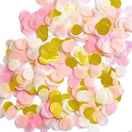 Factory supply balloon 1 inch rose gold Round Tissue Paper Confetti for wedding Party gender reveal baby shower Decoration