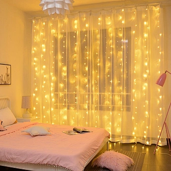 Twinkle Star Window String 3x3m Icicle Christmas Fairy Garland Outdoor Home Wedding Party Garden Decoration Led Curtain Light