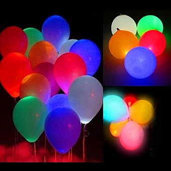 Wholesale Bobo Flashing Clear Strip Latex Party Birthday Wedding Company Annual Meeting Decoration Color Led Light Up Balloon