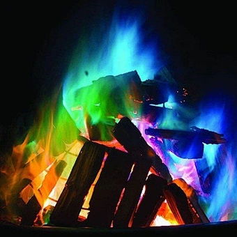 Twice The Color Rainbow Magical Creates Vibrant Colorful Wood Burning Fires Colored Mystical Flames Magic Fire Powder