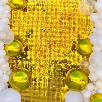 High Quality 2021 Hot Sale Indoor Outdoor Decoration Stage Wedding Party Event Backdrop Gold Sequin Shimmer Wall Panel