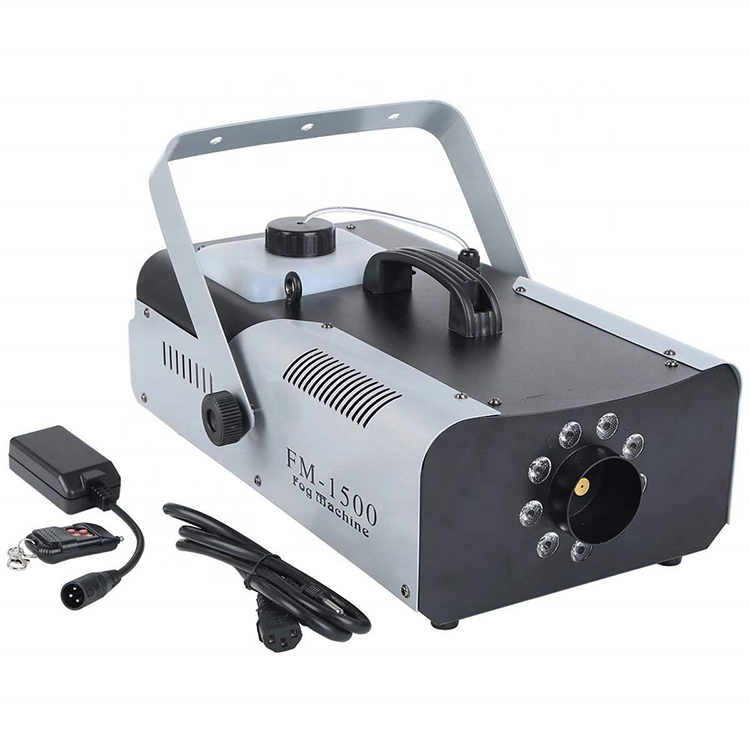 1500W Halloween RGB 9 LED Wire Remote Control DJ Fog Machine Dry Ice for Party Stage for Halloween and Stage Performances