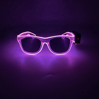 Best Selling Custom Logo Flashing LED EL Sunglasses Light up Glasses for Parties and Events