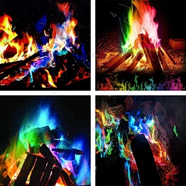 Magic Powder Colorful Flames Tricks Color Camping Magical Pack Camp Colour Changing Coloured Mystical Fire Flame Colorant