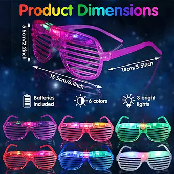 Jumping Acrylic Party Cyberpunk Plastic 2023 Shutter Toys Tiktok Colorful Luminous Bar Music Festival Technology Led Glasses