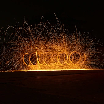 Special Effects Man-made Firework sparklers Steel Wire Wool for photography