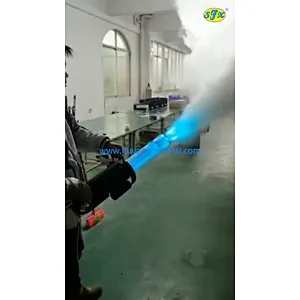 Nightclub Jet Machine Stage Effect Hold Hand Dj Fog Cannon Rotation Led Changing Rgb Color Spinning Led Co2 Gun
