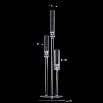 New style 118cm tall Clear acrylic Candle Holders wedding centerpiece crystal 5 arms candelabra for party and mariage decoration