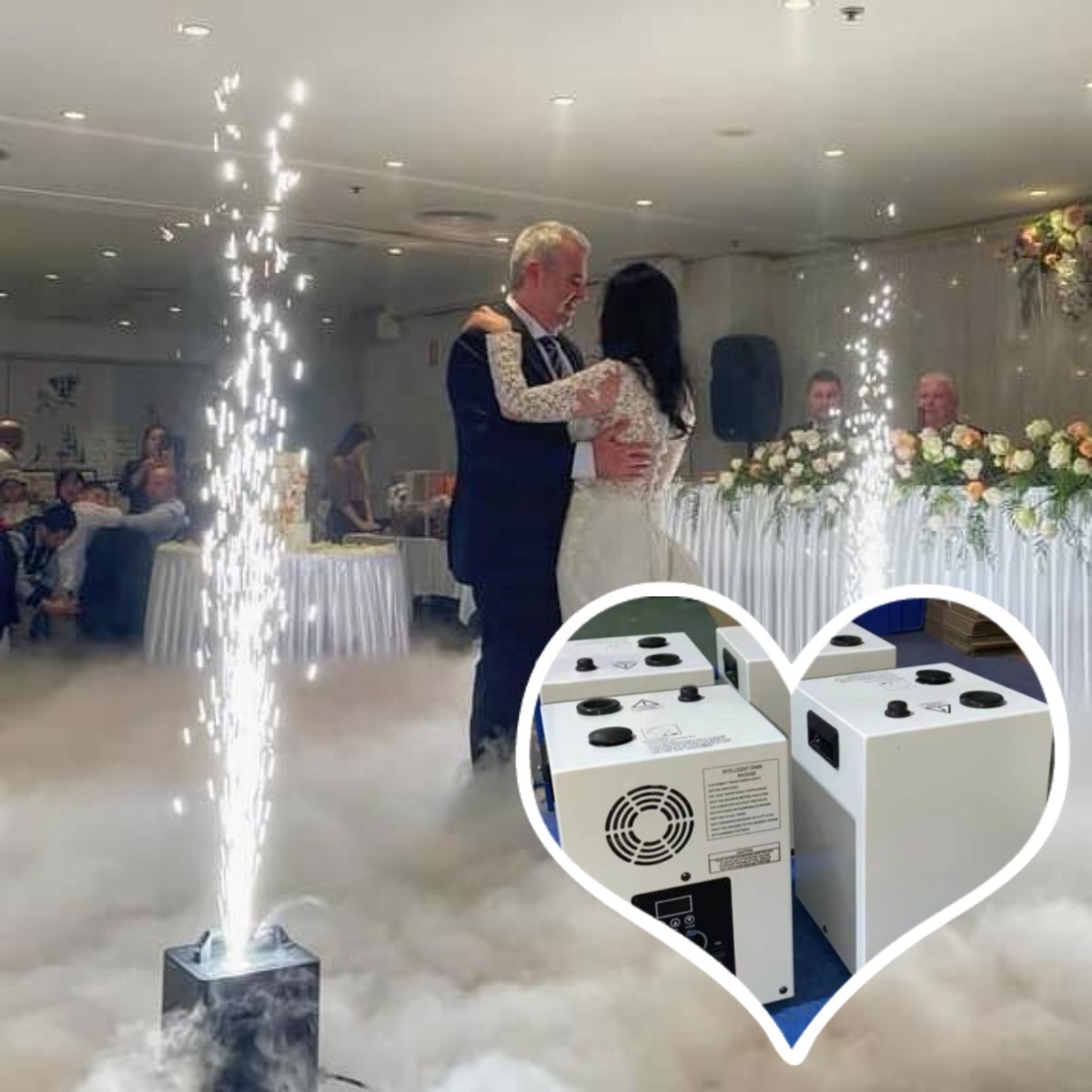 Guangzhou 110V 220V electronic cold spark machine mini wedding fire works fireworks manufacturer