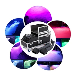 3000W Low Lying Fog Machine Water Base Dual Output Ground Smoke Machine For Stage Wedding Disco Party