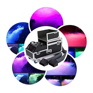3000W Low Lying Fog Machine Water Base Dual Output Ground Smoke Machine For Stage Wedding Disco Party