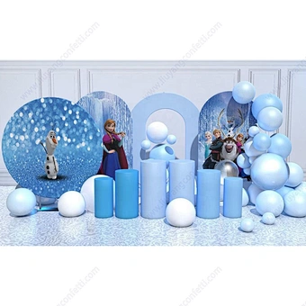 Custom Exhibition Events Birthday Party Circle Tension Polyester Fabric Design Round Stand Wedding Decoration Backdrop