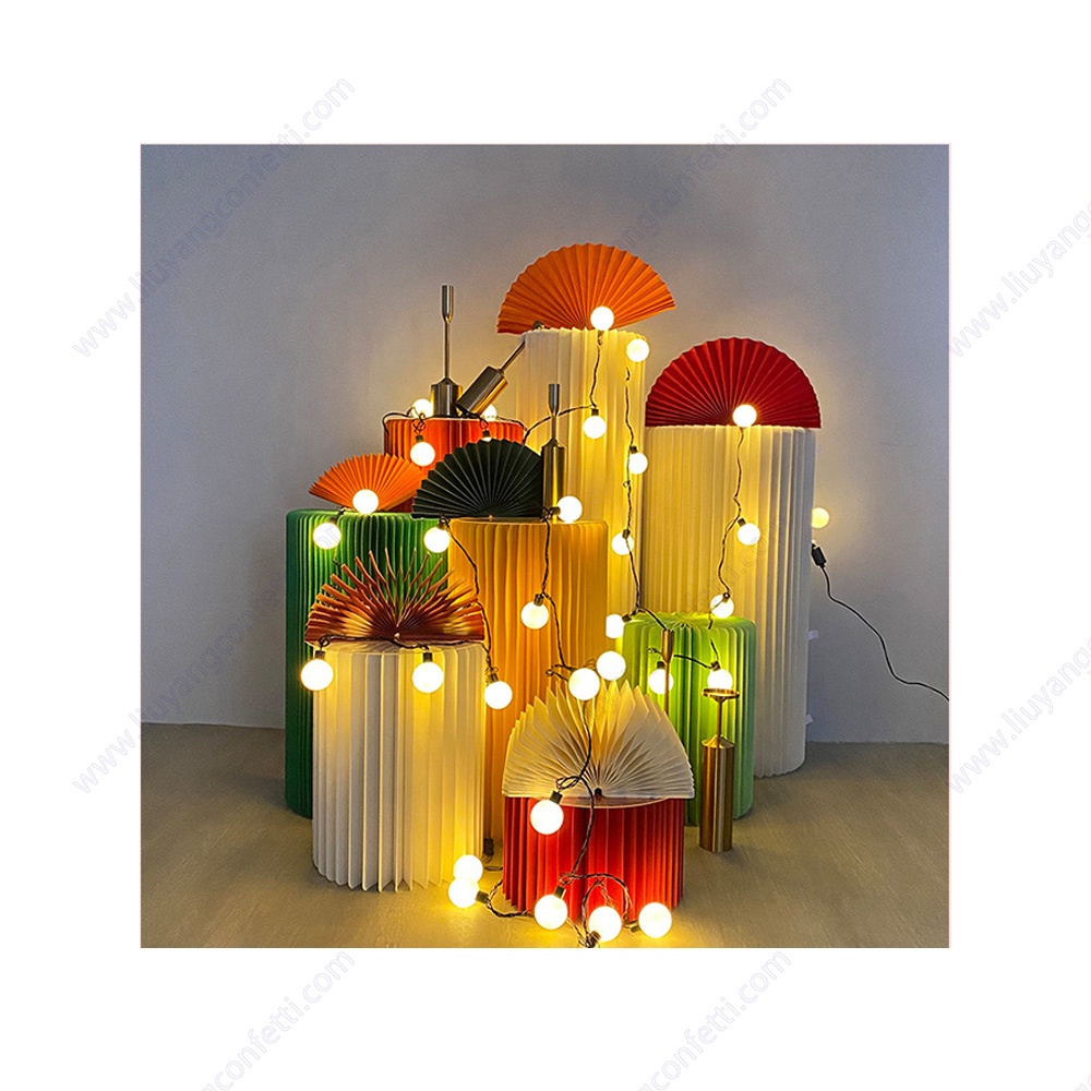Event Stage Stand Palmy New Decoration Flower Wedding Backdrop Paper Foldable Honeycomb Cylinder Display Cake Dessert Table