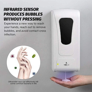 sanitizing sink touch free kiosk bottle contactless digital abs Automatic Soap Alcohol Pump Touchless Hand Sanitizer Dispenser