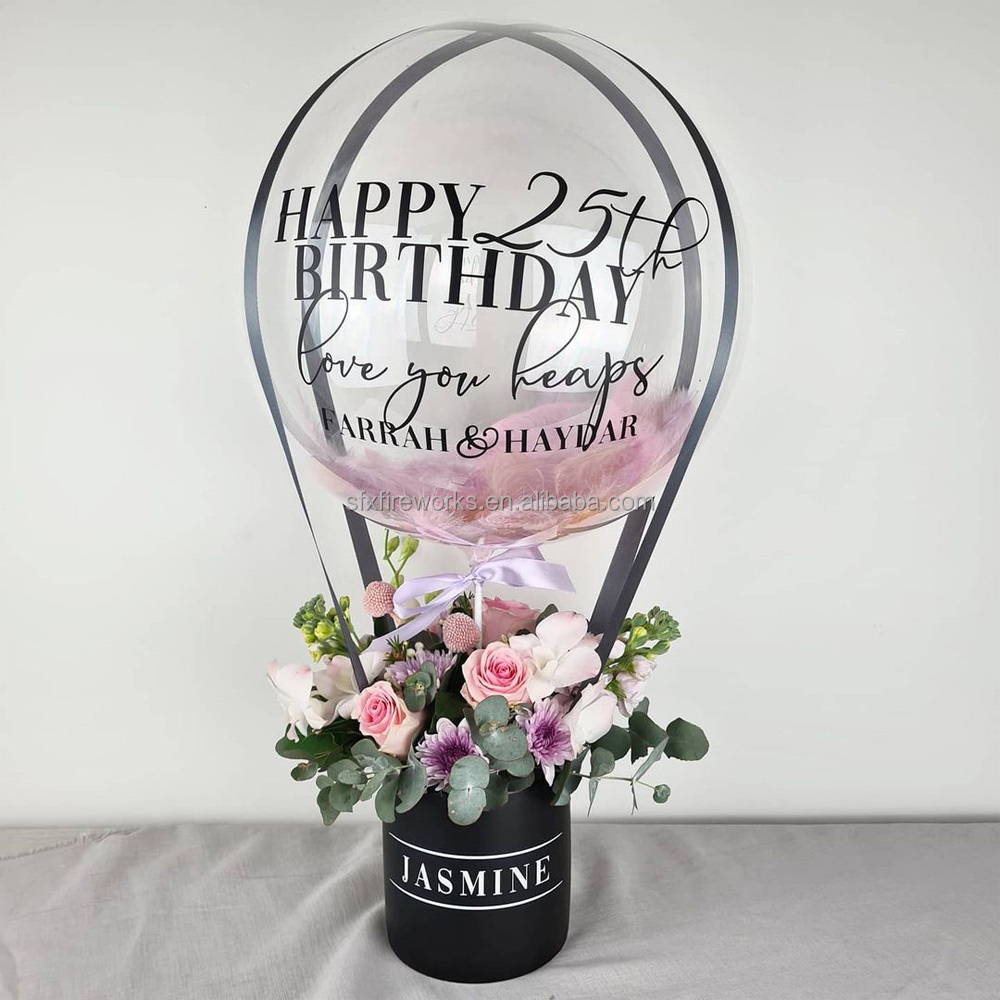 Balloon Gift Hot Air Bouquet Unique Idea Decoration Party Celebration Flower Birthday Art Butler Valentine She Said Yes Graduate