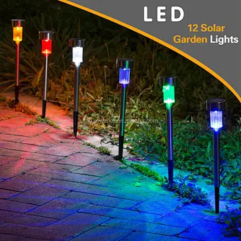 Solar Light Led Garden Pathway Warm White Multiple Landscape Lawn Patio Yard Walkway Stainless Steel Outdoor Waterproof Lamp