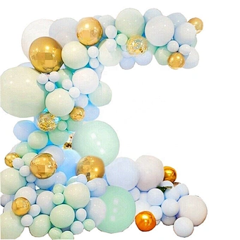 Happy Helium Latex Bobo Garland Set Caron Chain Combo Wedding Background Wall Decoration Arch Blue Boy Birthday Party Balloon