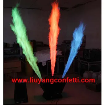 stage effect DMX control 3 heads fan shape flame projectors