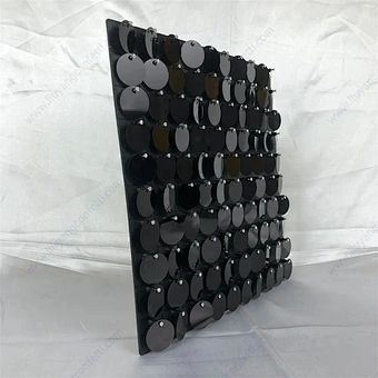 Board Disc Sequin Decorative Panel Iridescent Decoration Stand Decor 3d Mirror Effect Sparkle Multic Backdrop Black Shimmer Wall