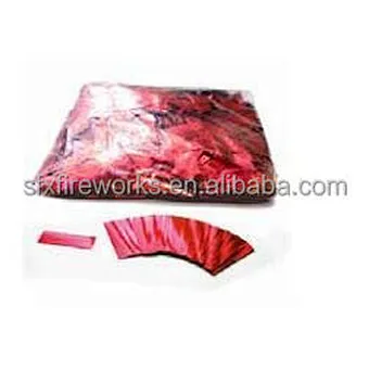 factory price 2x5 CM red metallic confetti paper with CE certificate paper for party