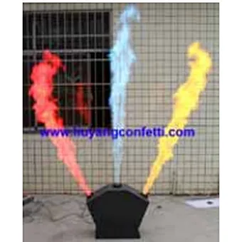 Stage Dj color Fire thrower Machine Dmx Spray Colorful Control 3 Heads Fan Shape Flame Projector