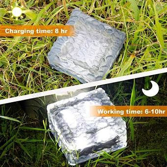 Solar Paver Set Lights Belgard Block Icle Outdoor Cube Led Garden Glass Rock Accent Cool White Path Brick Landscape Lighting