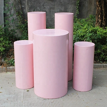 Bridal Wedding Decoration Cylinder Baby Shower Party Decorative Display Rack Cake Flower Dessert Stand Table Decor