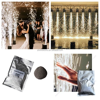 safety composite ti special cold fireworks machine ti powder bag sparklers fountain 200g titanium powder price in wedding