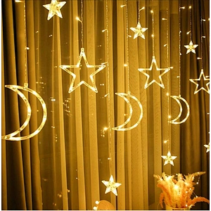 Moon and Star Ramadan Moubarak Eid Home Decorations Lighting Ramadan Led Lights