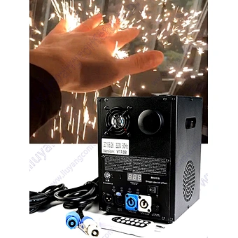 DMX 512 pyrotechnic machine cold pyro stage fireworks machine spark machine 2 IN 1 flight case for wedding decoration party deco