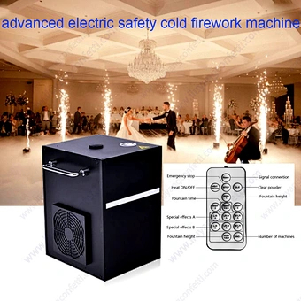650W 750W Mini DMX Cold Spark Machine Weddings Professional Audio Video Lighting Remote Controlled Pyrotechnic Fountain Sparkler