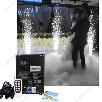 600w Mini Titanium Powder Set Battery 750w Cold Fireworks Wireless Dmx Control 650w Spark Fountain Machine For Wedding Stage Dj