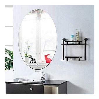 Magic Mirrored Decorative Light Salon Decoration Make Up Photo Booth Ellipse  Cosmetic Large Full Length Sticker Wall Mirror