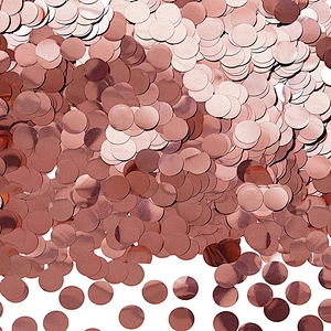 Circle Dot Mylar Wedding Bridal Engagement Birthday Party Decoration Glitter Round Table Foil Metallic Rose Gold Confetti