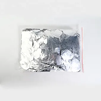 Flameproof colorfast mylar metallic confetti silver butterfly bulk confetti